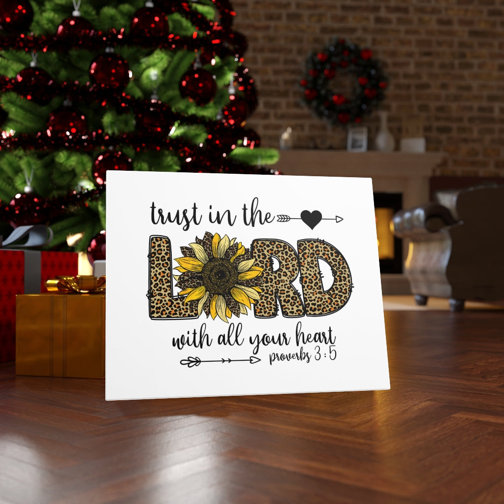Scripture Walls Trust In The Lord Leopard Proverbs 3:5 Bible Verse Canvas Christian Wall Art Ready to Hang Unframed-Express Your Love Gifts