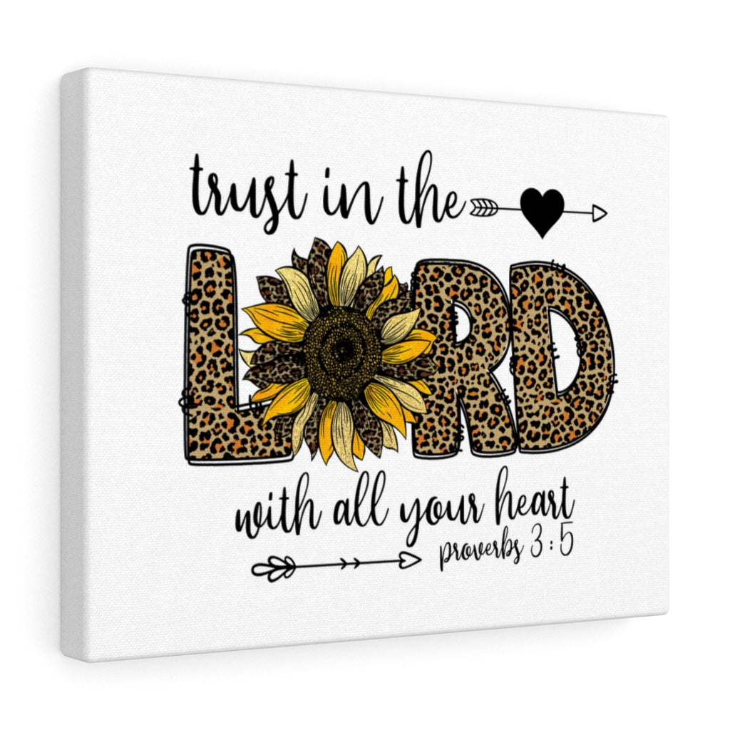 Scripture Walls Trust In The Lord Leopard Proverbs 3:5 Bible Verse Canvas Christian Wall Art Ready to Hang Unframed-Express Your Love Gifts