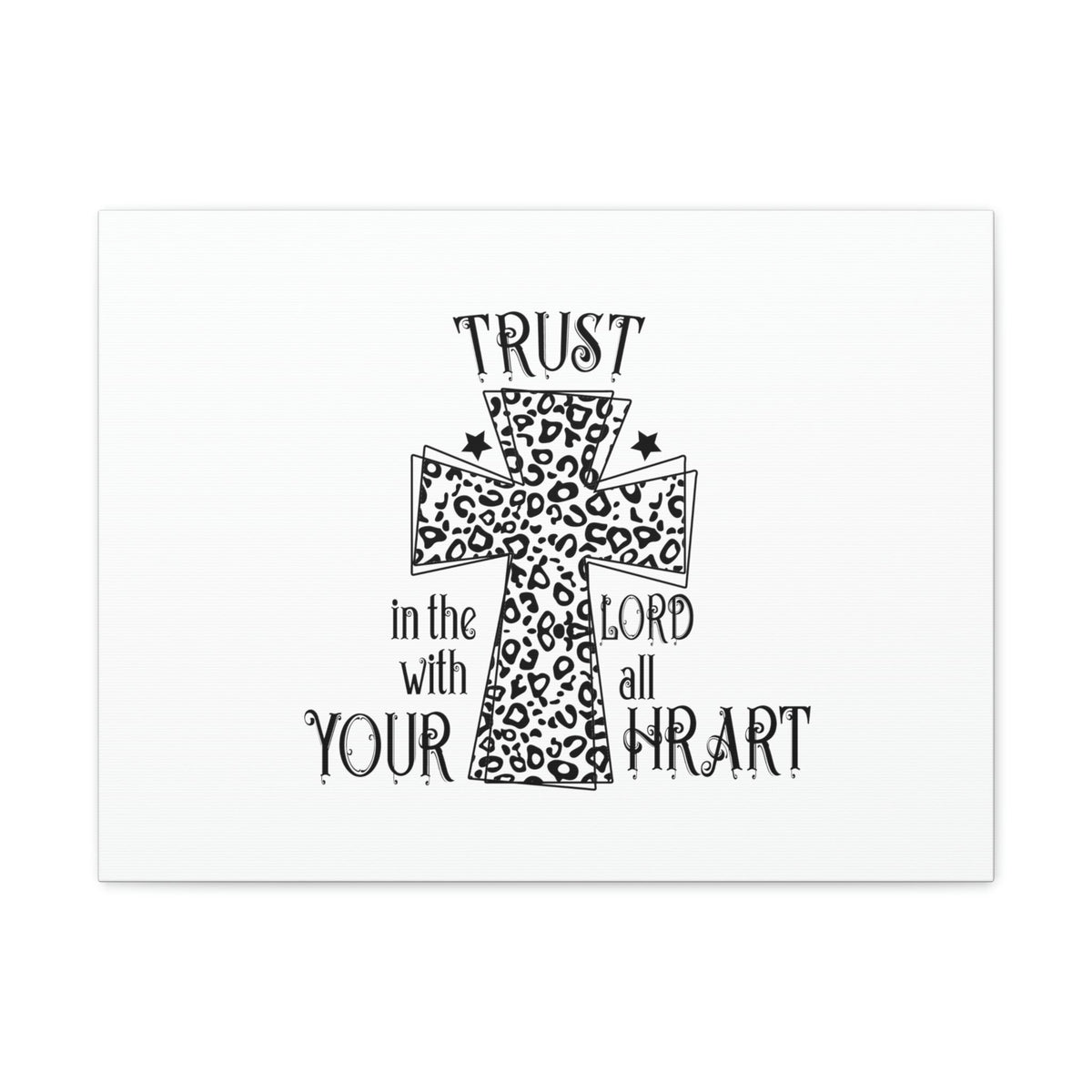 Scripture Walls Trust In The Lord Proverbs 3:5 Cross Christian Wall Art Bible Verse Print Ready to Hang Unframed-Express Your Love Gifts