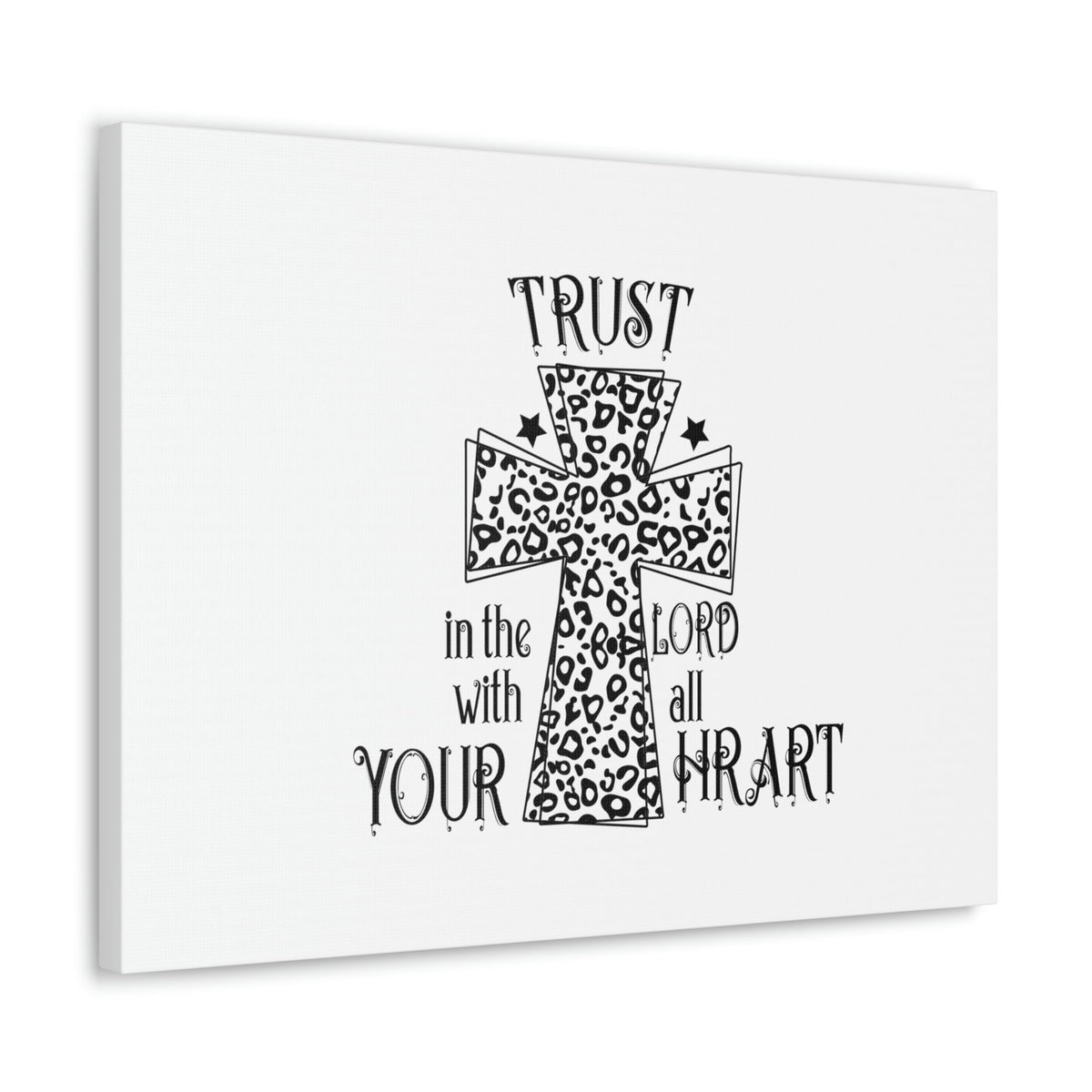 Scripture Walls Trust In The Lord Proverbs 3:5 Cross Christian Wall Art Bible Verse Print Ready to Hang Unframed-Express Your Love Gifts