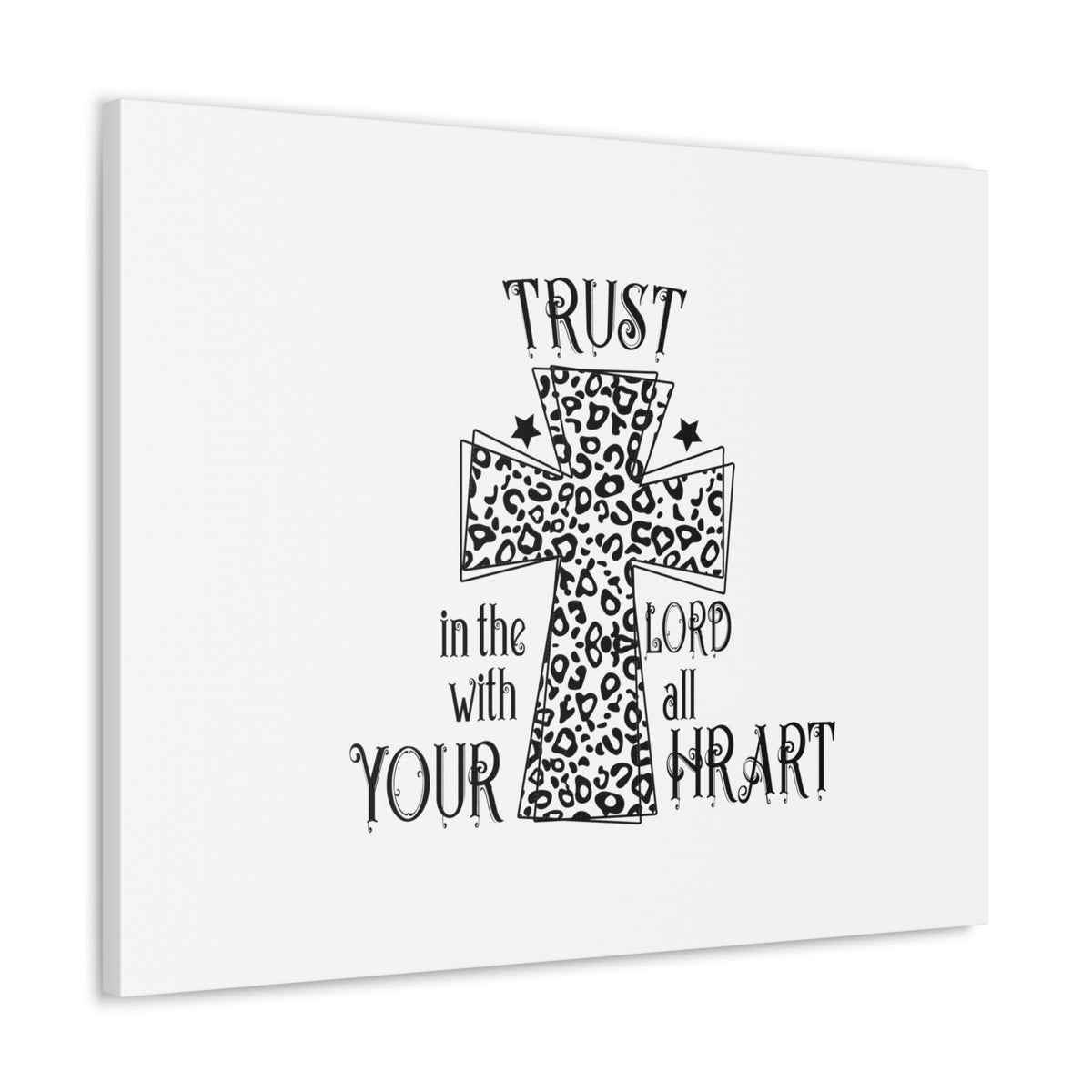 Scripture Walls Trust In The Lord Proverbs 3:5 Cross Christian Wall Art Bible Verse Print Ready to Hang Unframed-Express Your Love Gifts