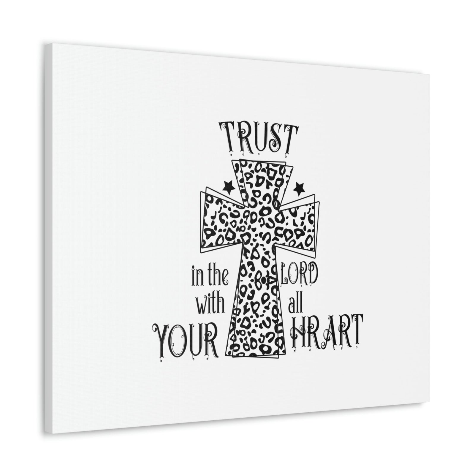 Scripture Walls Trust In The Lord Proverbs 3:5 Cross Christian Wall Art Bible Verse Print Ready to Hang Unframed-Express Your Love Gifts