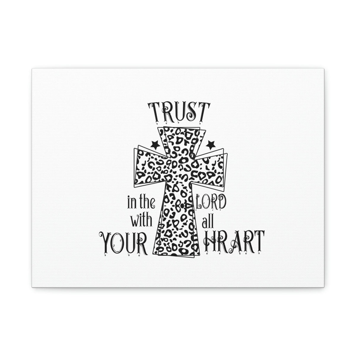 Scripture Walls Trust In The Lord Proverbs 3:5 Cross Christian Wall Art Bible Verse Print Ready to Hang Unframed-Express Your Love Gifts