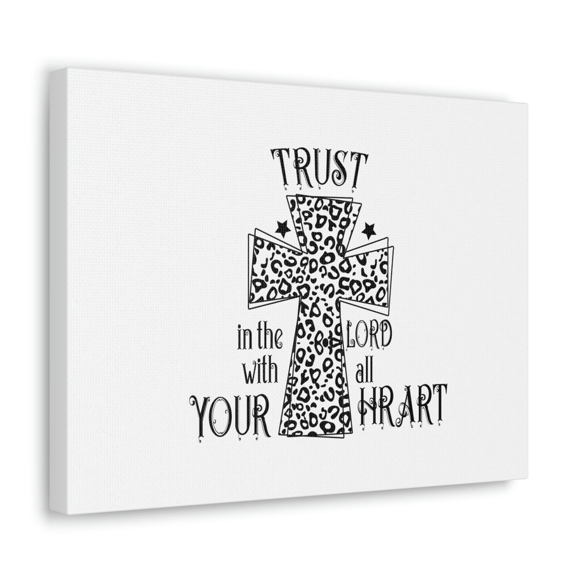 Scripture Walls Trust In The Lord Proverbs 3:5 Cross Christian Wall Art Bible Verse Print Ready to Hang Unframed-Express Your Love Gifts