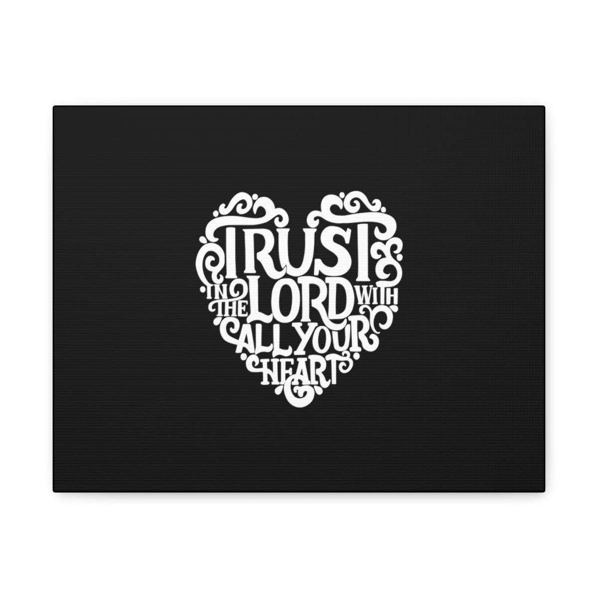 Scripture Walls Trust In The Lord Proverbs 3:5 Heart Christian Wall Art Bible Verse Print Ready to Hang Unframed-Express Your Love Gifts