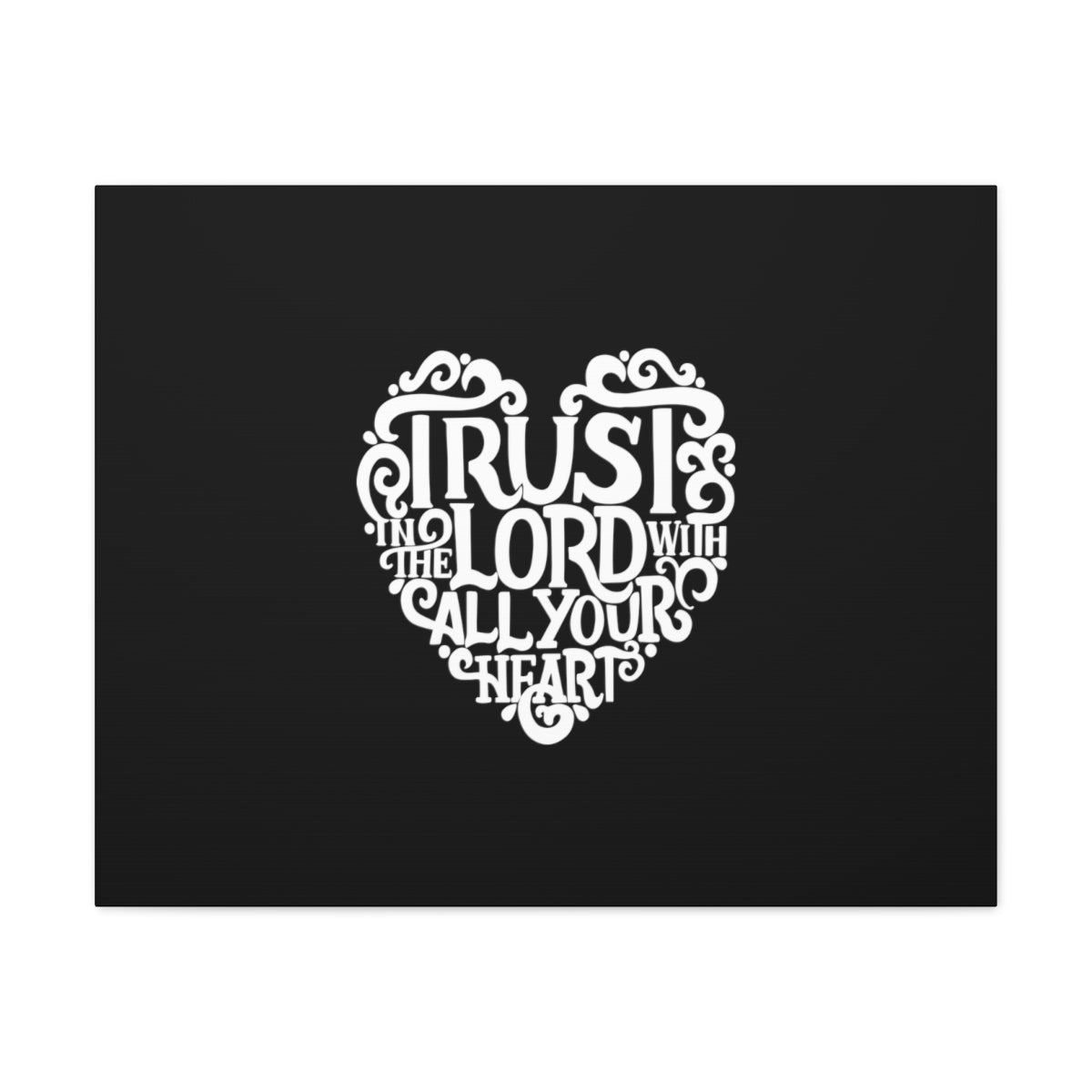 Scripture Walls Trust In The Lord Proverbs 3:5 Heart Christian Wall Art Bible Verse Print Ready to Hang Unframed-Express Your Love Gifts