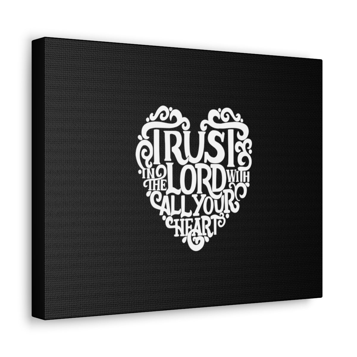 Scripture Walls Trust In The Lord Proverbs 3:5 Heart Christian Wall Art Bible Verse Print Ready to Hang Unframed-Express Your Love Gifts