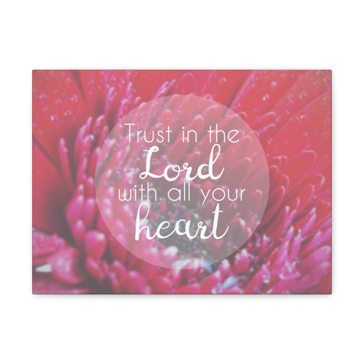 Scripture Walls Trust In The Lord Proverbs 3:5 Red Christian Wall Art Bible Verse Print Ready to Hang Unframed-Express Your Love Gifts