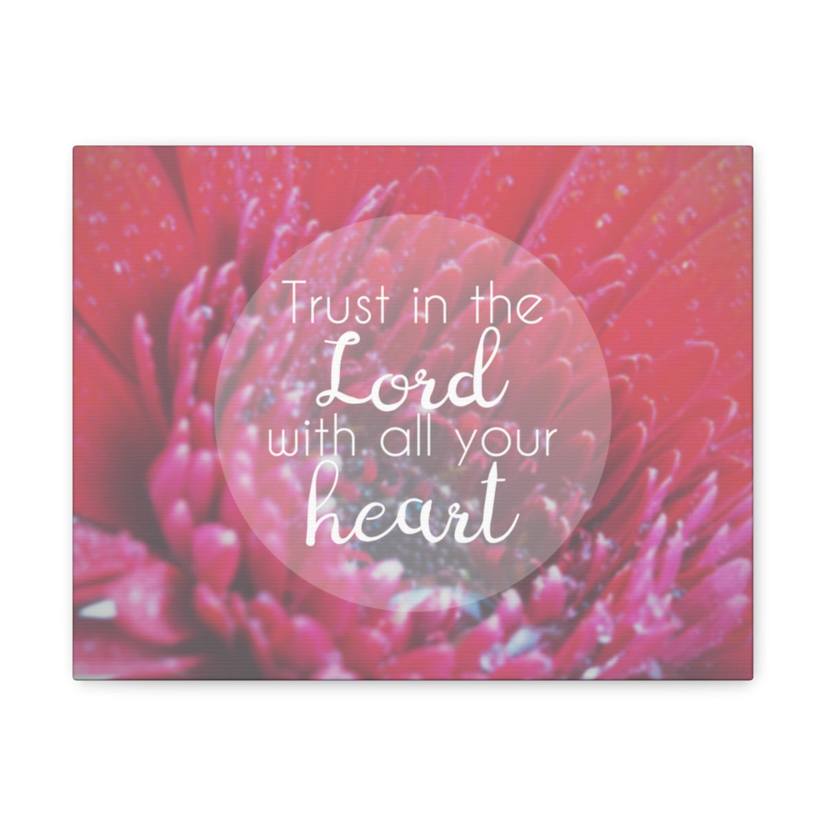 Scripture Walls Trust In The Lord Proverbs 3:5 Red Christian Wall Art Bible Verse Print Ready to Hang Unframed-Express Your Love Gifts