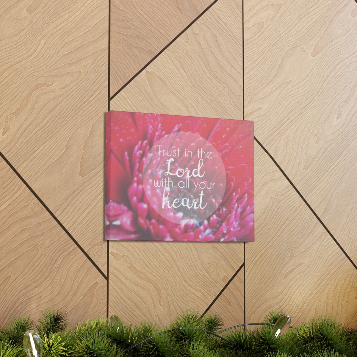 Scripture Walls Trust In The Lord Proverbs 3:5 Red Christian Wall Art Bible Verse Print Ready to Hang Unframed-Express Your Love Gifts