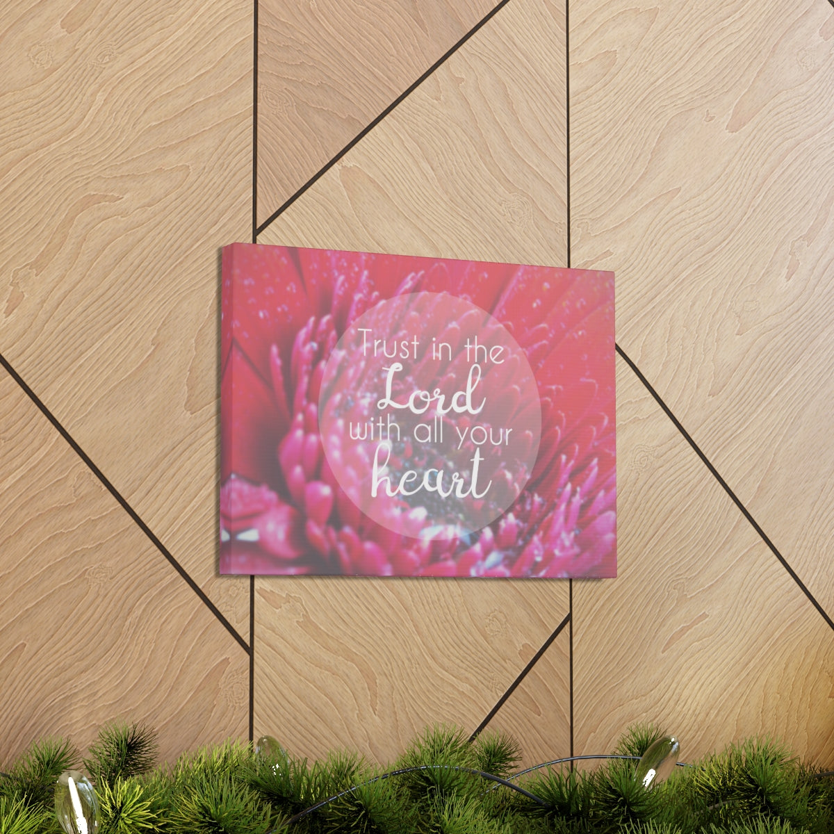 Scripture Walls Trust In The Lord Proverbs 3:5 Red Christian Wall Art Bible Verse Print Ready to Hang Unframed-Express Your Love Gifts