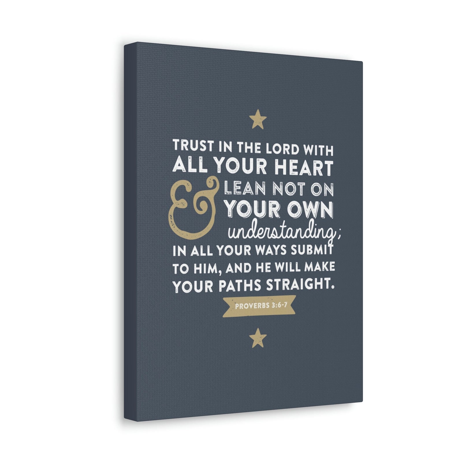 Scripture Walls Trust In The Lord Proverbs 3:6 Bible Verse Canvas Christian Wall Art Ready to Hang Unframed-Express Your Love Gifts