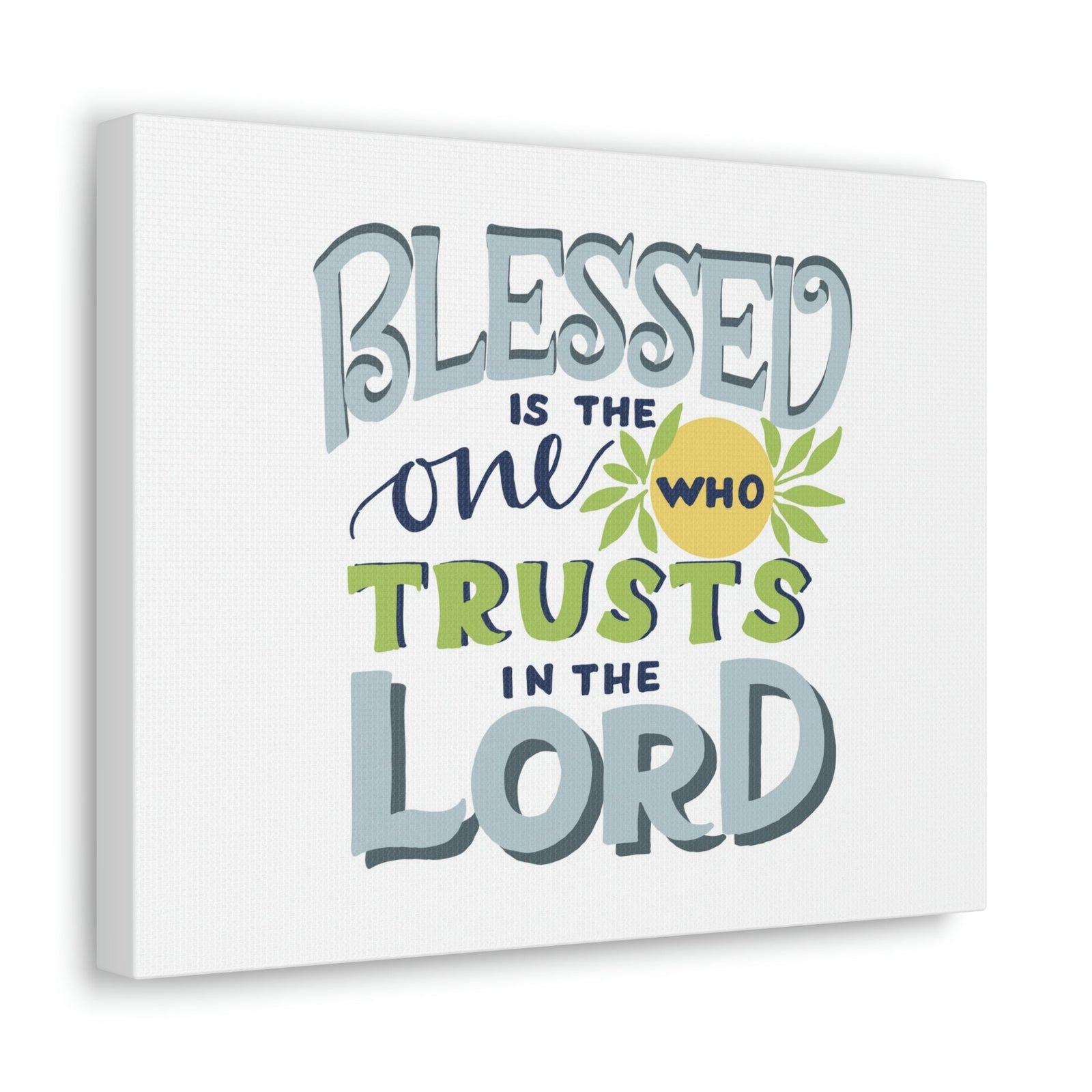 Scripture Walls Trust In The Lord Psalm 40:4 Pale Blue Christian Wall Art Bible Verse Print Ready to Hang Unframed-Express Your Love Gifts
