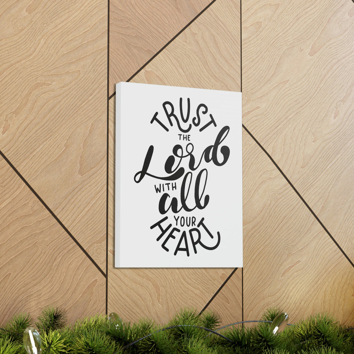 Scripture Walls Trust in The Lord With All Your Heart Psalm 118:8 Bible Verse Canvas Christian Wall Art Ready To Hang Unframed-Express Your Love Gifts