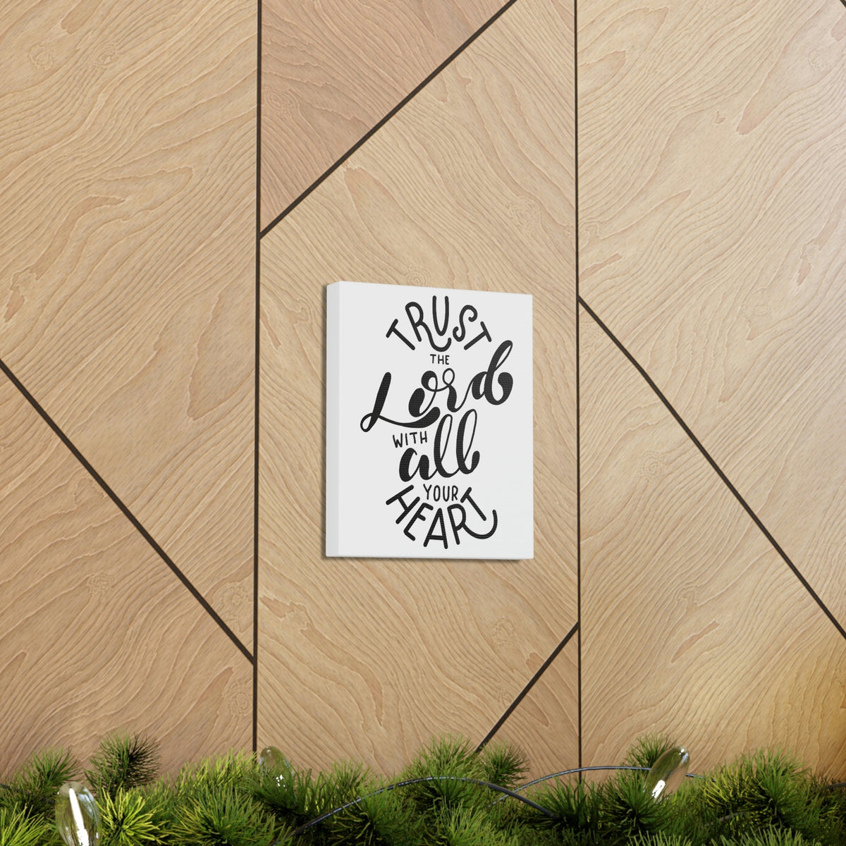 Scripture Walls Trust in The Lord With All Your Heart Psalm 118:8 Bible Verse Canvas Christian Wall Art Ready To Hang Unframed-Express Your Love Gifts