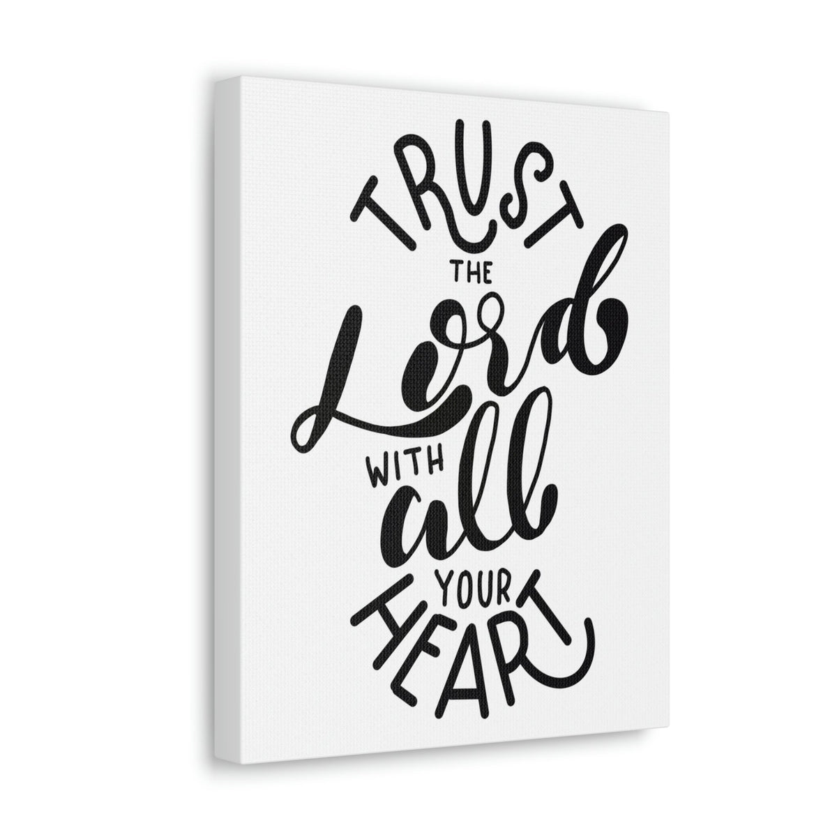 Scripture Walls Trust in The Lord With All Your Heart Psalm 118:8 Bible Verse Canvas Christian Wall Art Ready To Hang Unframed-Express Your Love Gifts