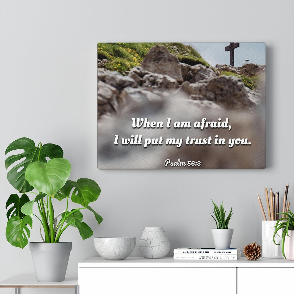 Scripture Walls Trust In Thee Psalms 56:3 Bible Verse Canvas Christian Wall Art Ready to Hang Unframed-Express Your Love Gifts