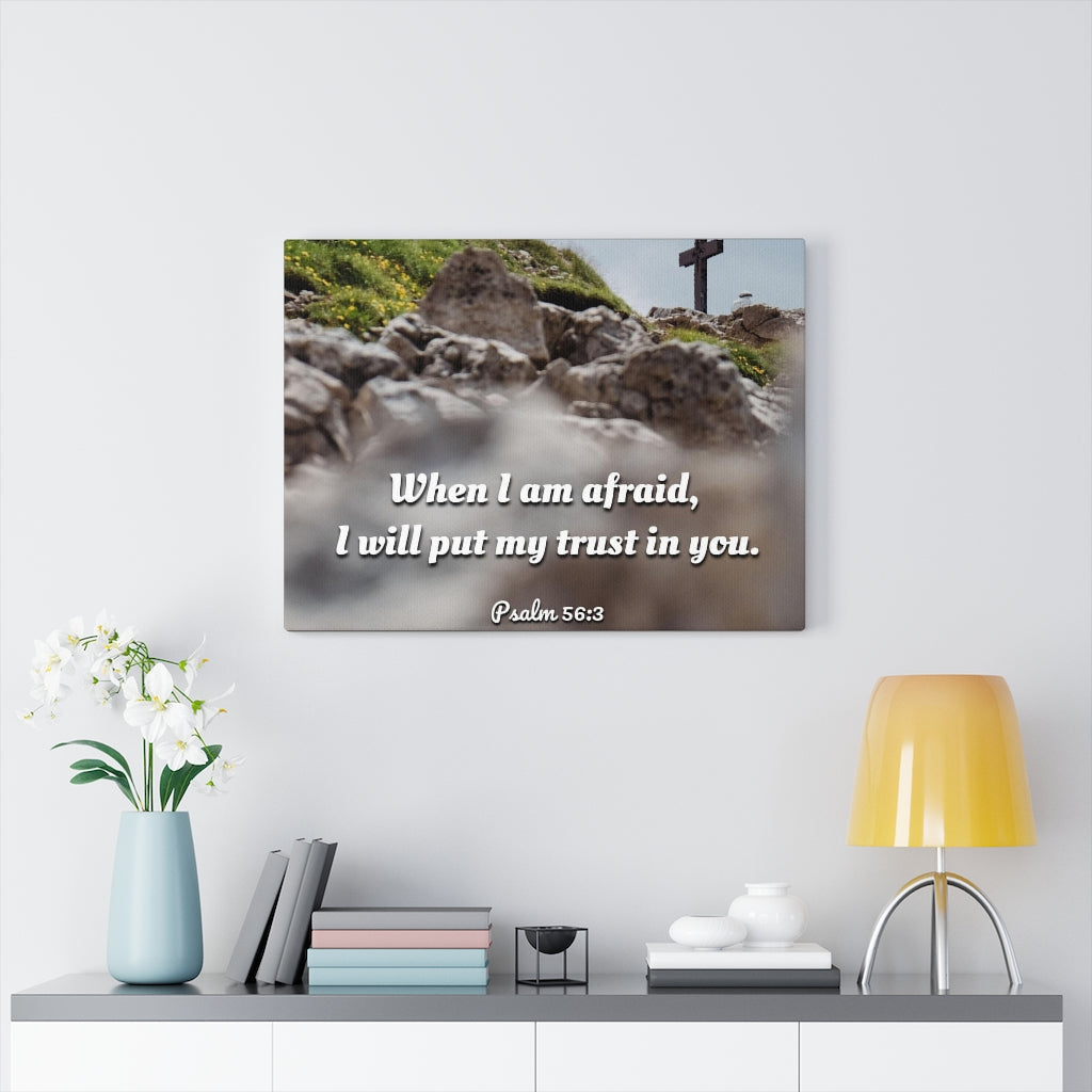 Scripture Walls Trust In Thee Psalms 56:3 Bible Verse Canvas Christian Wall Art Ready to Hang Unframed-Express Your Love Gifts