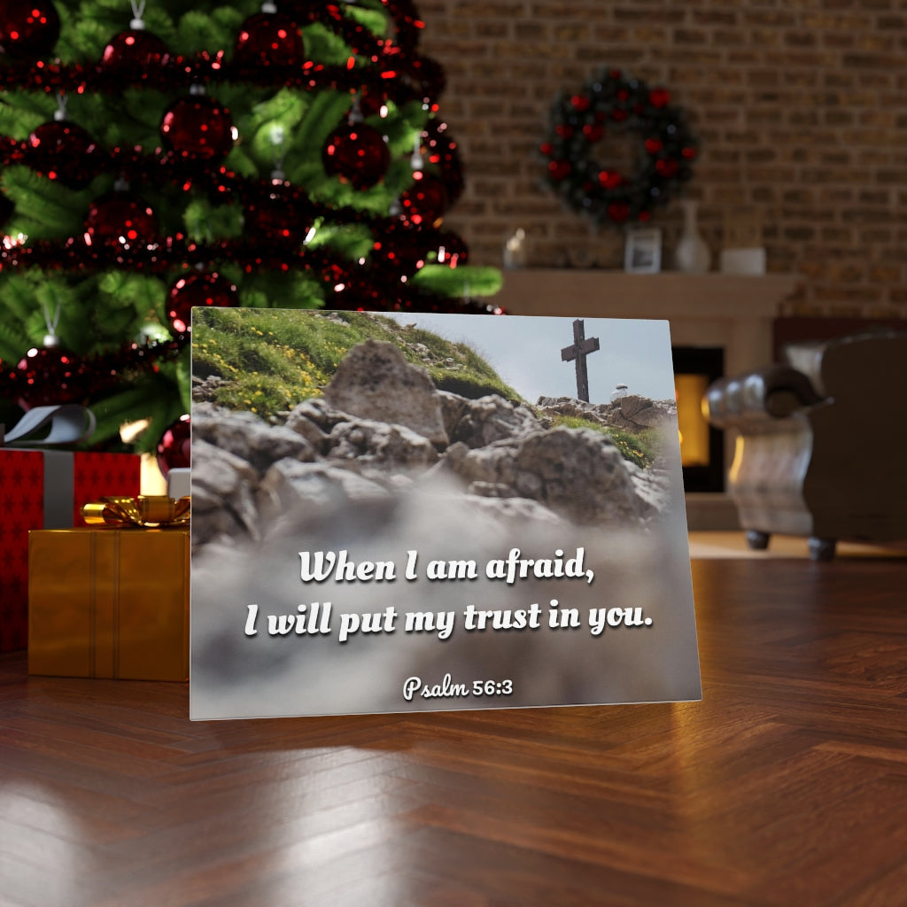 Scripture Walls Trust In Thee Psalms 56:3 Bible Verse Canvas Christian Wall Art Ready to Hang Unframed-Express Your Love Gifts