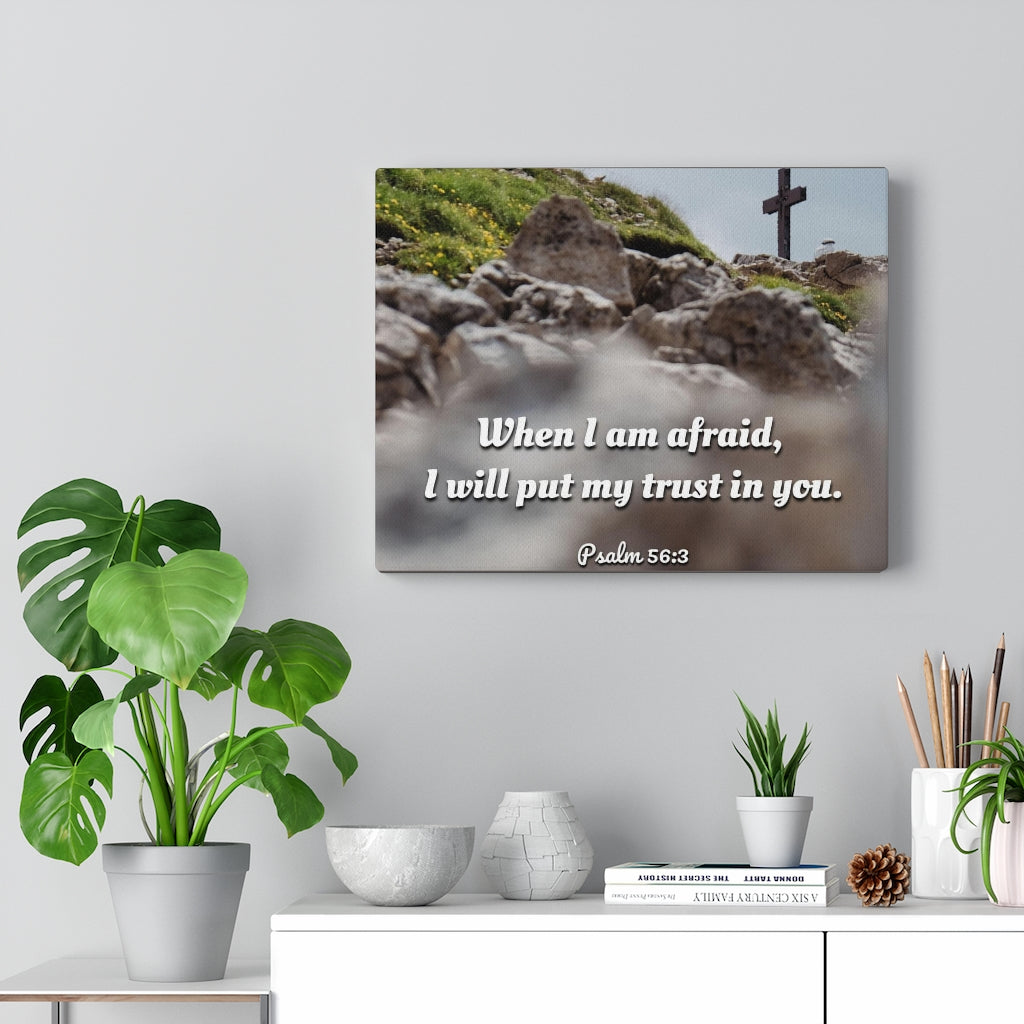 Scripture Walls Trust In Thee Psalms 56:3 Bible Verse Canvas Christian Wall Art Ready to Hang Unframed-Express Your Love Gifts
