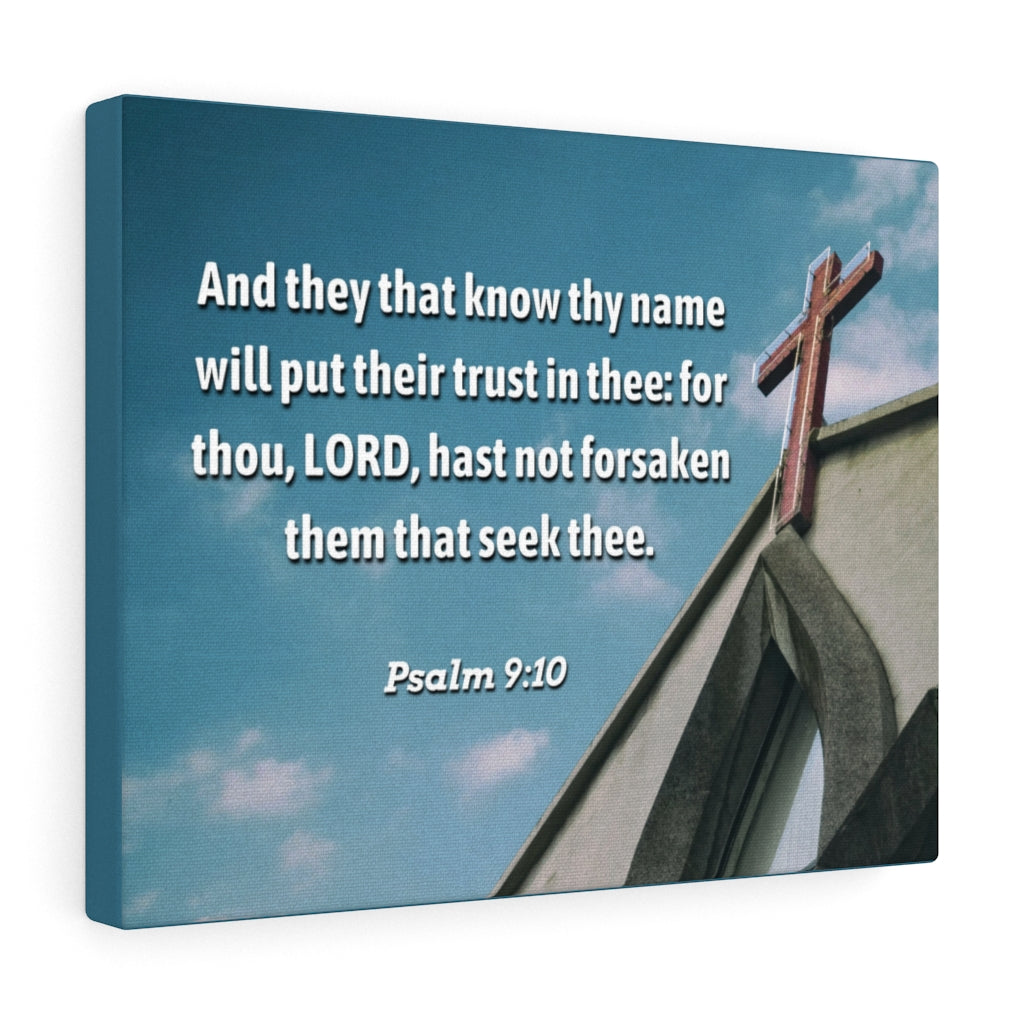 Scripture Walls Trust In Thee Psalms 9:10 Bible Verse Canvas Christian Wall Art Ready to Hang Unframed-Express Your Love Gifts