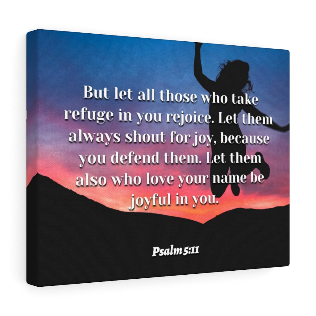 Scripture Walls Trust In You Psalm 5:11 Bible Verse Canvas Christian Wall Art Ready to Hang Unframed-Express Your Love Gifts