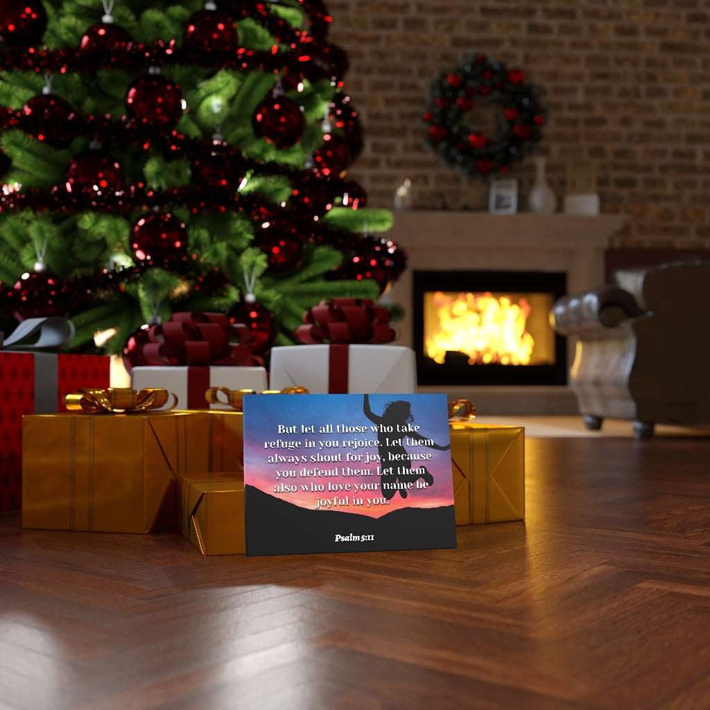 Scripture Walls Trust In You Psalm 5:11 Bible Verse Canvas Christian Wall Art Ready to Hang Unframed-Express Your Love Gifts