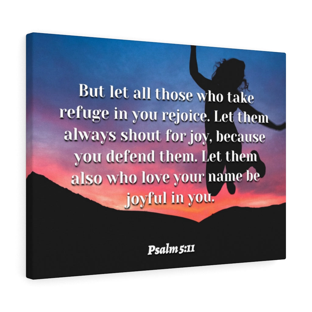 Scripture Walls Trust In You Psalm 5:11 Bible Verse Canvas Christian Wall Art Ready to Hang Unframed-Express Your Love Gifts
