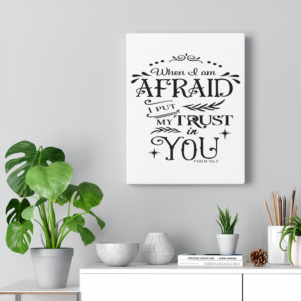 Scripture Walls Trust In You Psalm 56:3 Bible Verse Canvas Christian Wall Art Ready to Hang Unframed-Express Your Love Gifts