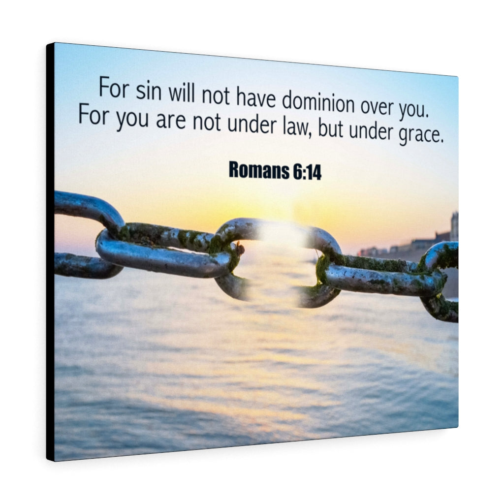 Scripture Walls Trust Under Grace Romans 6:14 Bible Verse Canvas Christian Wall Art Ready to Hang Unframed-Express Your Love Gifts