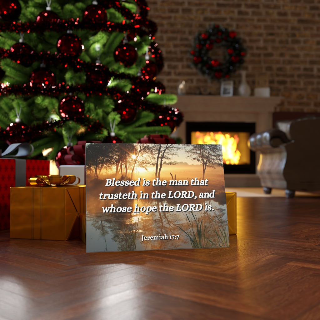 Scripture Walls Trusteth Jeremiah 17:7 Bible Verse Canvas Christian Wall Art Ready to Hang Unframed-Express Your Love Gifts