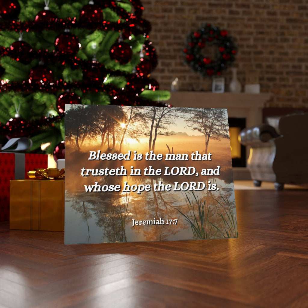 Scripture Walls Trusteth Jeremiah 17:7 Bible Verse Canvas Christian Wall Art Ready to Hang Unframed-Express Your Love Gifts