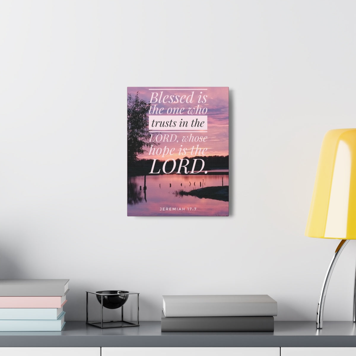 Scripture Walls Trusts In The Lord Jeremiah 17:7 Bible Verse Canvas Christian Wall Art Bible Verse Print Ready To Hang Unframed-Express Your Love Gifts