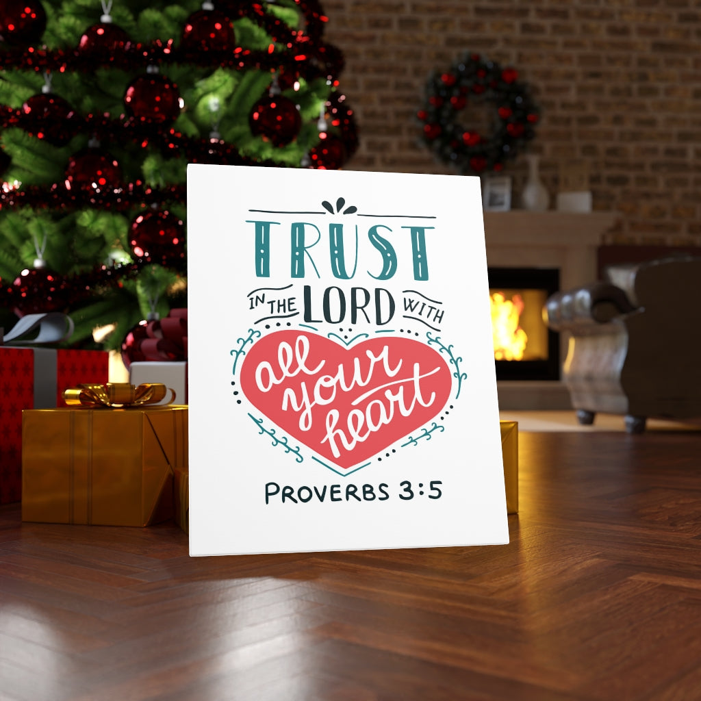 Scripture Walls Truth In The Lord Proverbs 3:5 Bible Verse Canvas Christian Wall Art Ready to Hang Unframed-Express Your Love Gifts