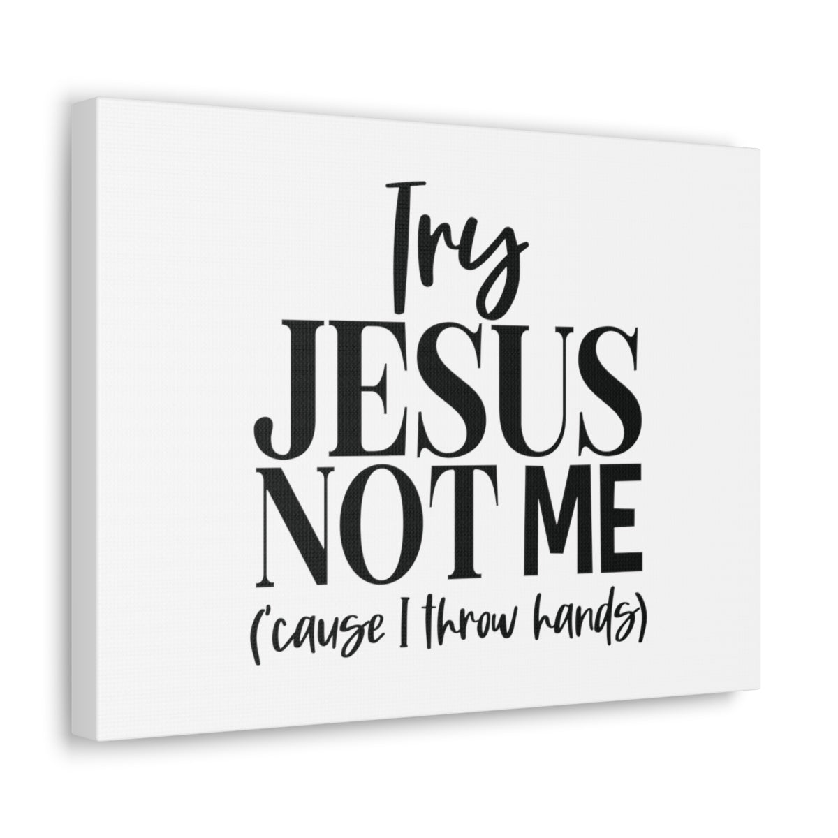 Scripture Walls Try Jesus Not Me 1 John 2:1 Christian Wall Art Bible Verse Print Ready to Hang Unframed-Express Your Love Gifts