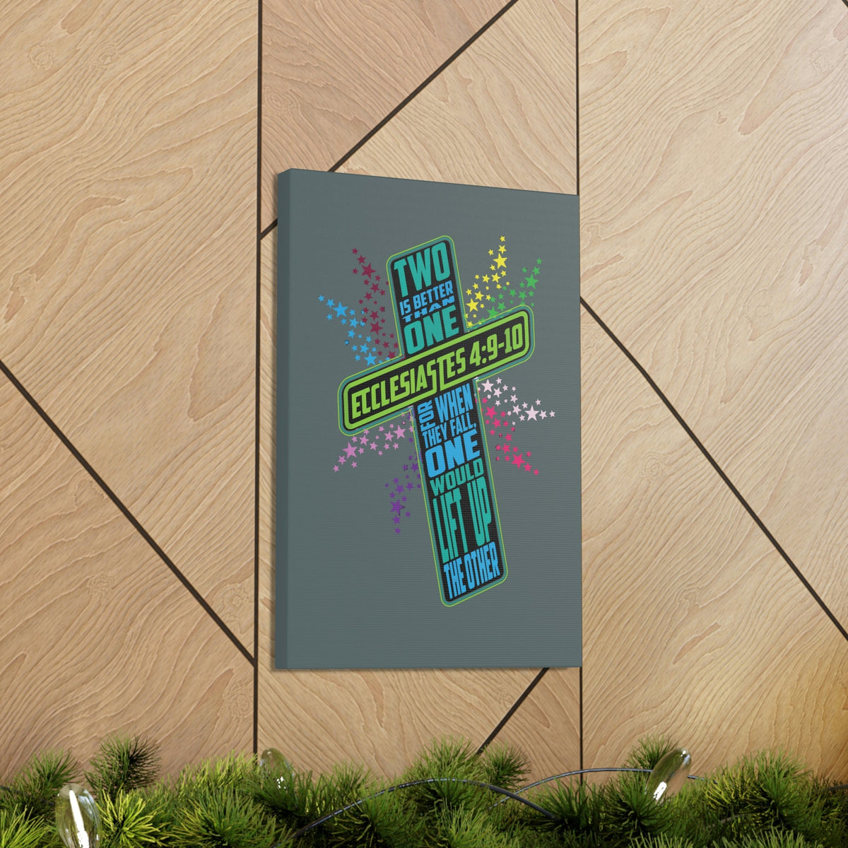 Scripture Walls Two Is Better Than One Ecclesiastes 4:9 Bible Verse Canvas Christian Wall Art Ready To Hang Unframed-Express Your Love Gifts