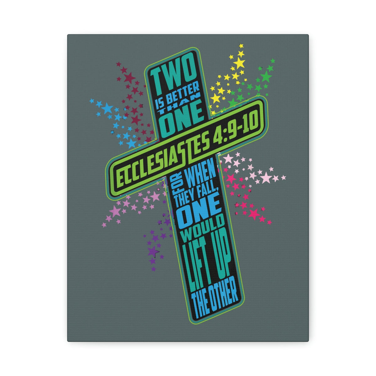 Scripture Walls Two Is Better Than One Ecclesiastes 4:9 Bible Verse Canvas Christian Wall Art Ready To Hang Unframed-Express Your Love Gifts