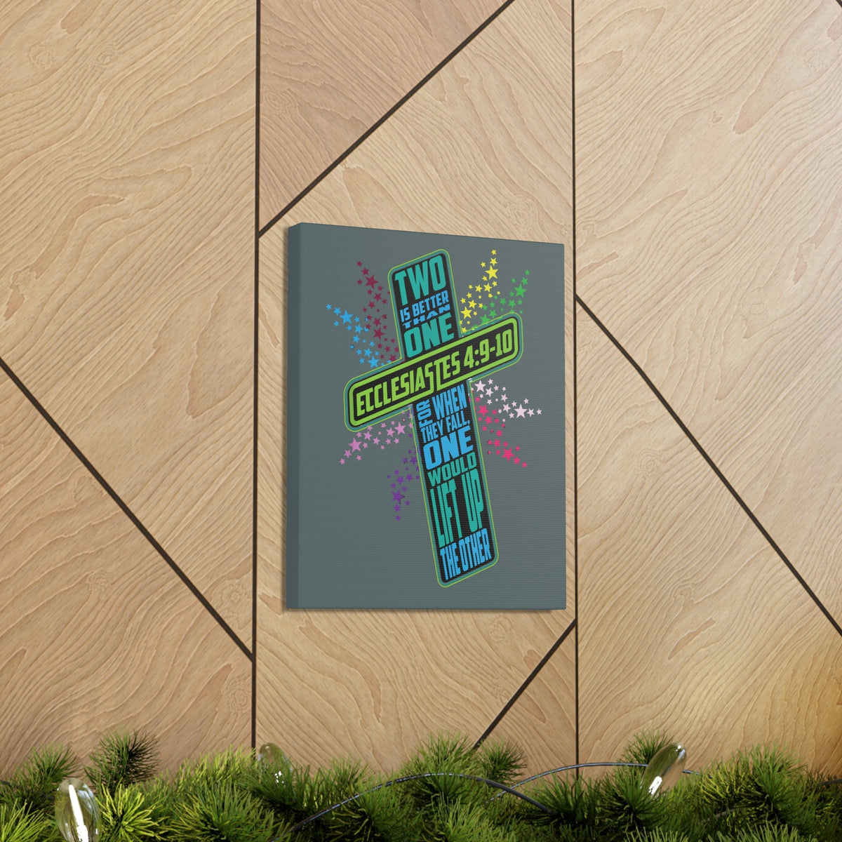 Scripture Walls Two Is Better Than One Ecclesiastes 4:9 Bible Verse Canvas Christian Wall Art Ready To Hang Unframed-Express Your Love Gifts