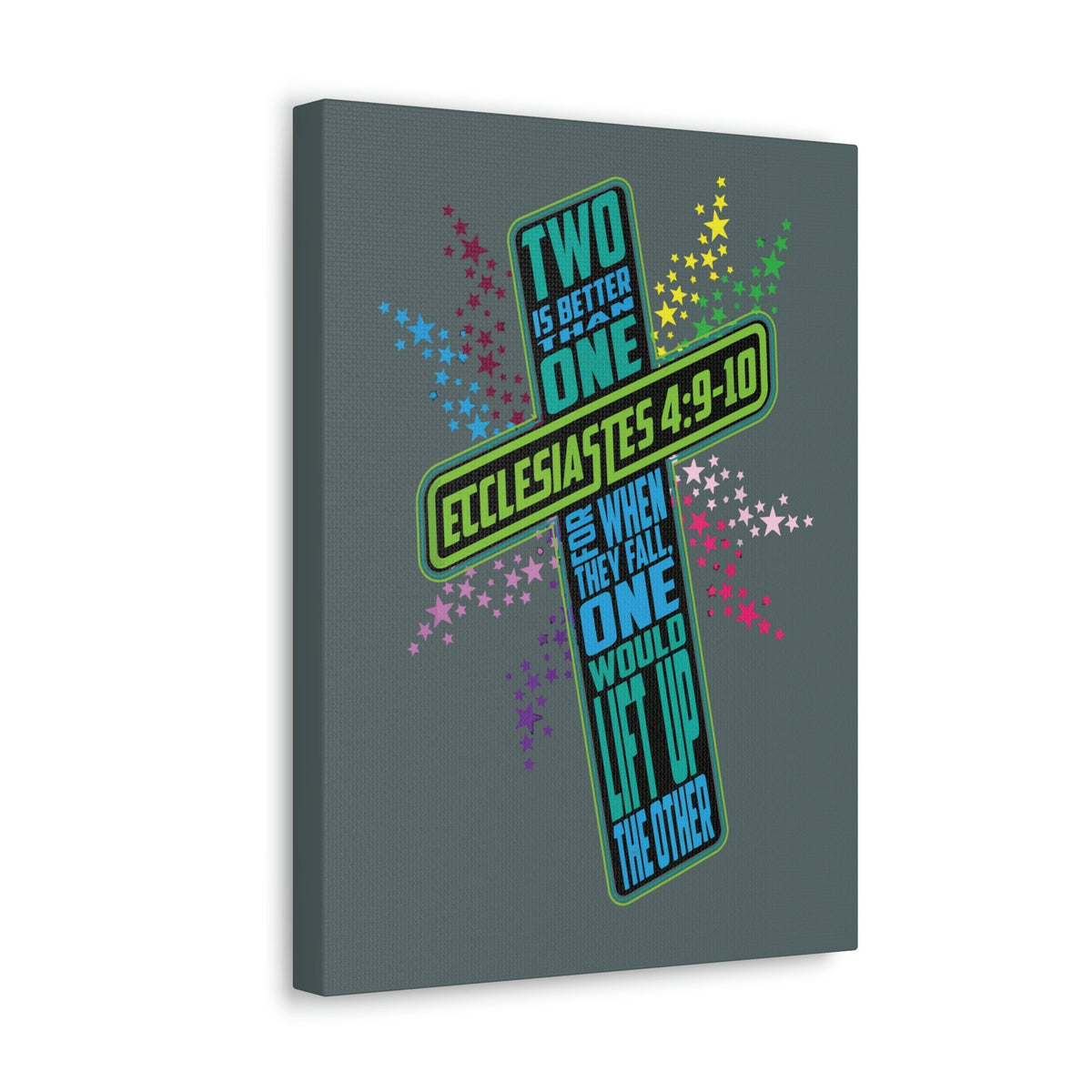 Scripture Walls Two Is Better Than One Ecclesiastes 4:9 Bible Verse Canvas Christian Wall Art Ready To Hang Unframed-Express Your Love Gifts