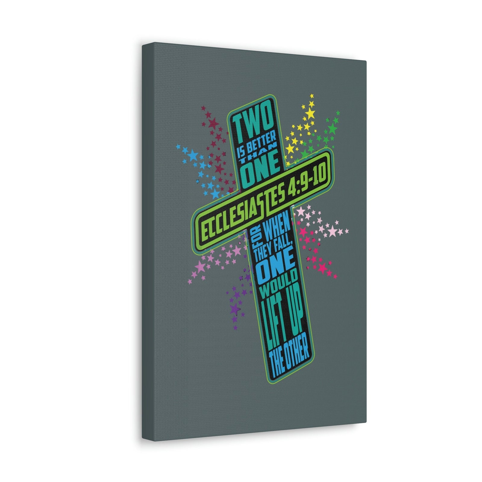 Scripture Walls Two Is Better Than One Ecclesiastes 4:9 Bible Verse Canvas Christian Wall Art Ready To Hang Unframed-Express Your Love Gifts