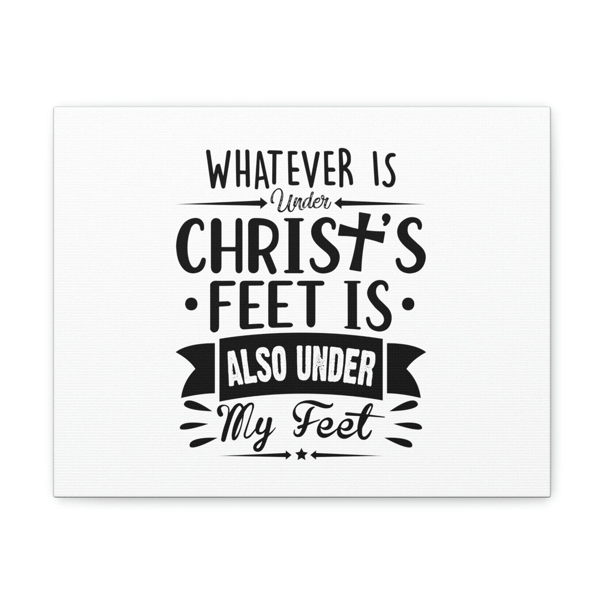 Scripture Walls Under Christ's Feet Ephesians 1:22 Cross Christian Wall Art Bible Verse Print Ready to Hang Unframed-Express Your Love Gifts