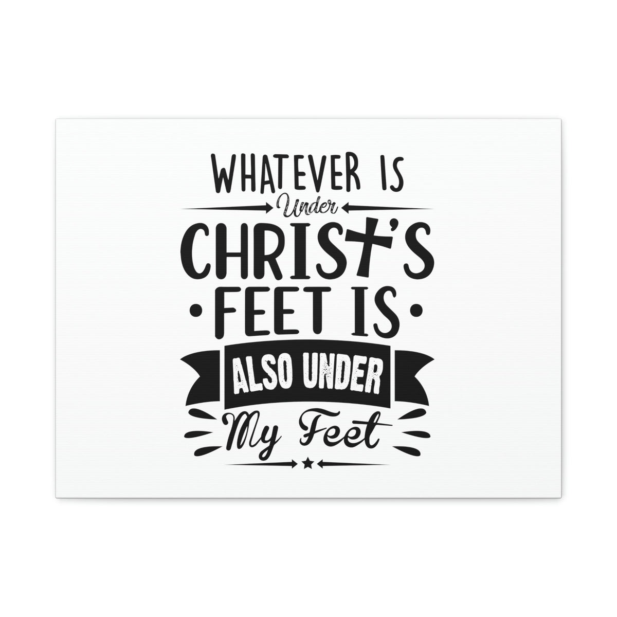 Scripture Walls Under Christ's Feet Ephesians 1:22 Cross Christian Wall Art Bible Verse Print Ready to Hang Unframed-Express Your Love Gifts
