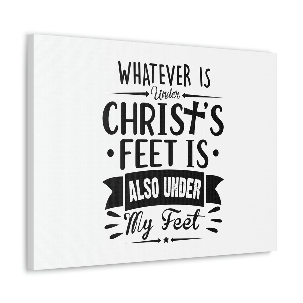 Scripture Walls Under Christ's Feet Ephesians 1:22 Cross Christian Wall Art Bible Verse Print Ready to Hang Unframed-Express Your Love Gifts