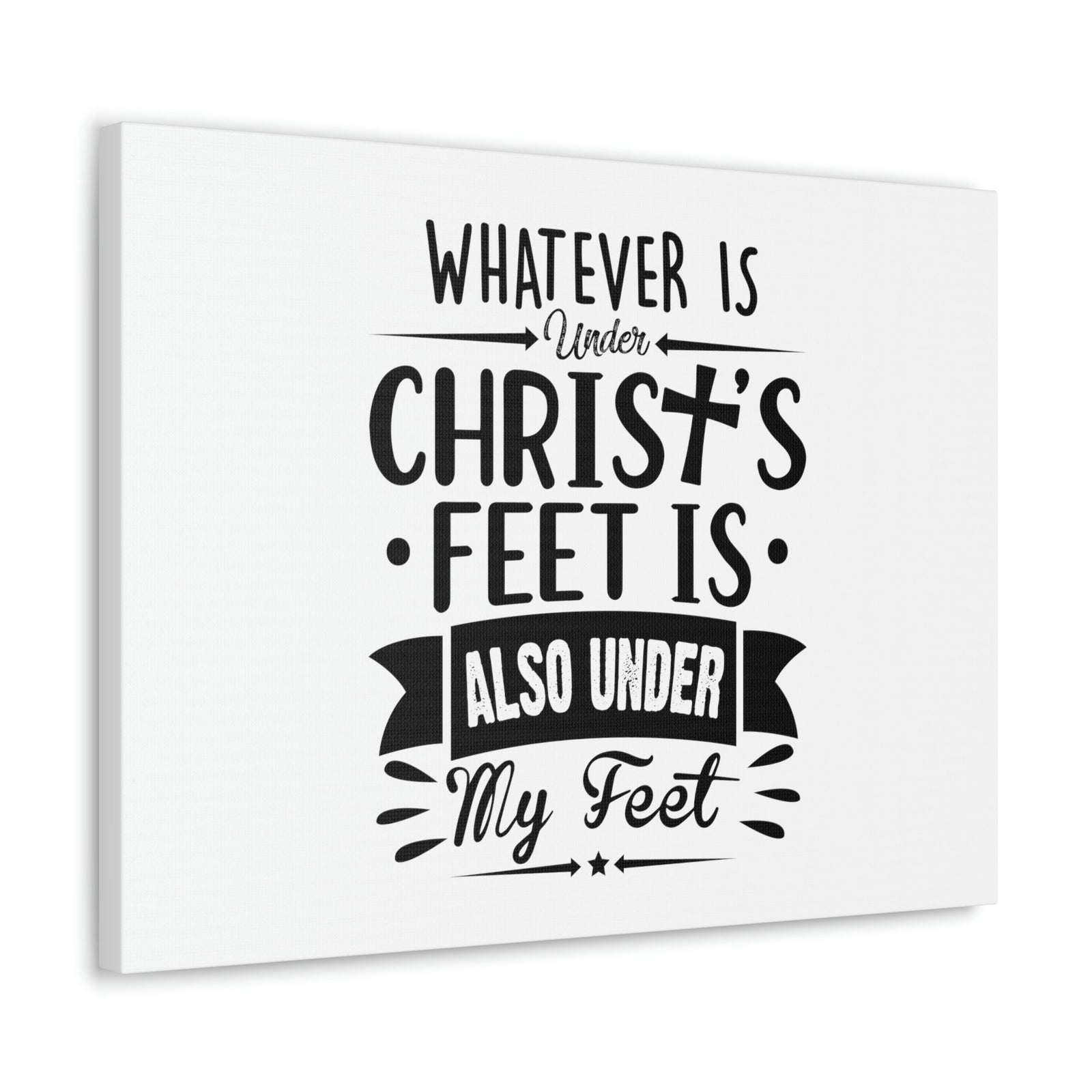 Scripture Walls Under Christ's Feet Ephesians 1:22 Cross Christian Wall Art Bible Verse Print Ready to Hang Unframed-Express Your Love Gifts