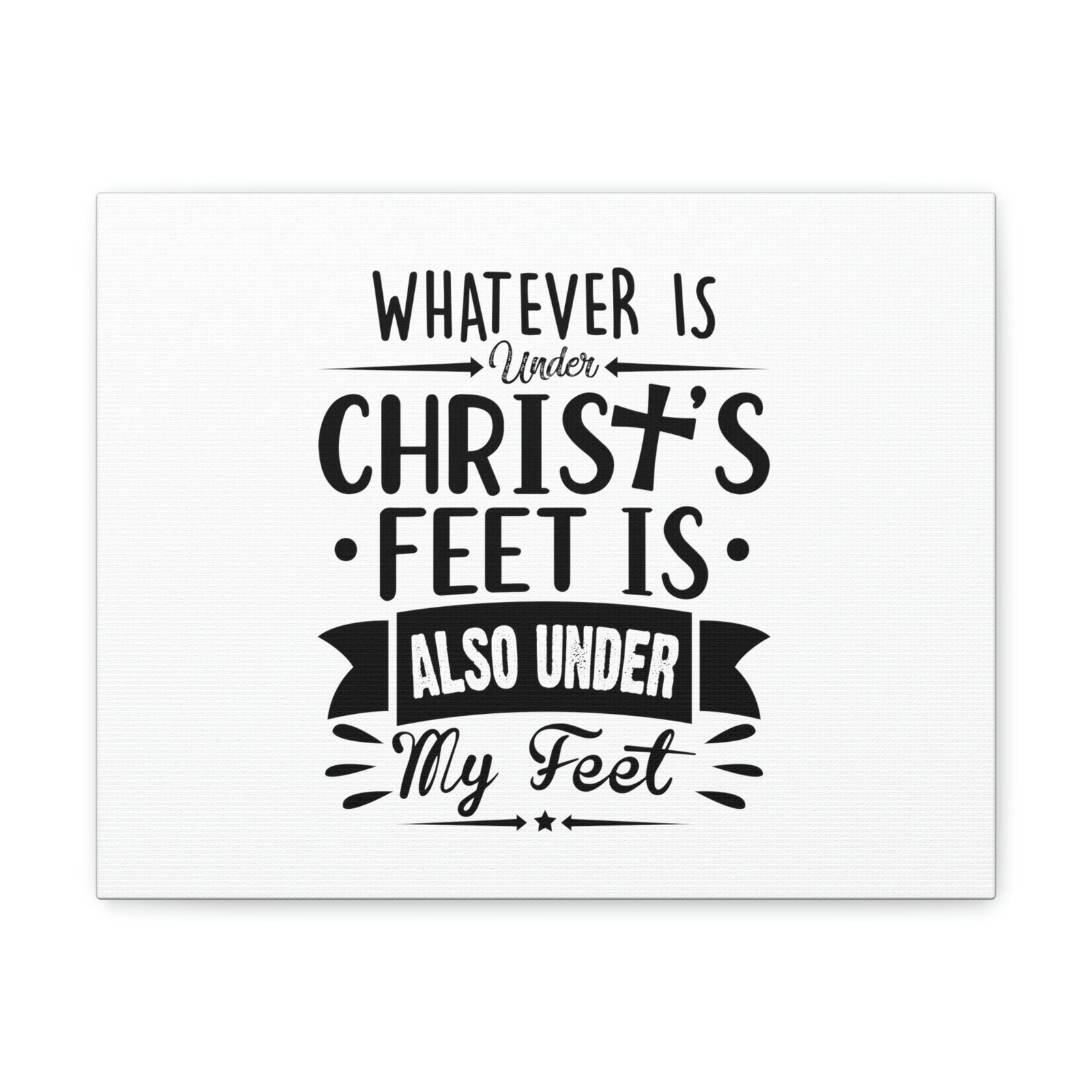 Scripture Walls Under Christ's Feet Ephesians 1:22 Cross Christian Wall Art Bible Verse Print Ready to Hang Unframed-Express Your Love Gifts