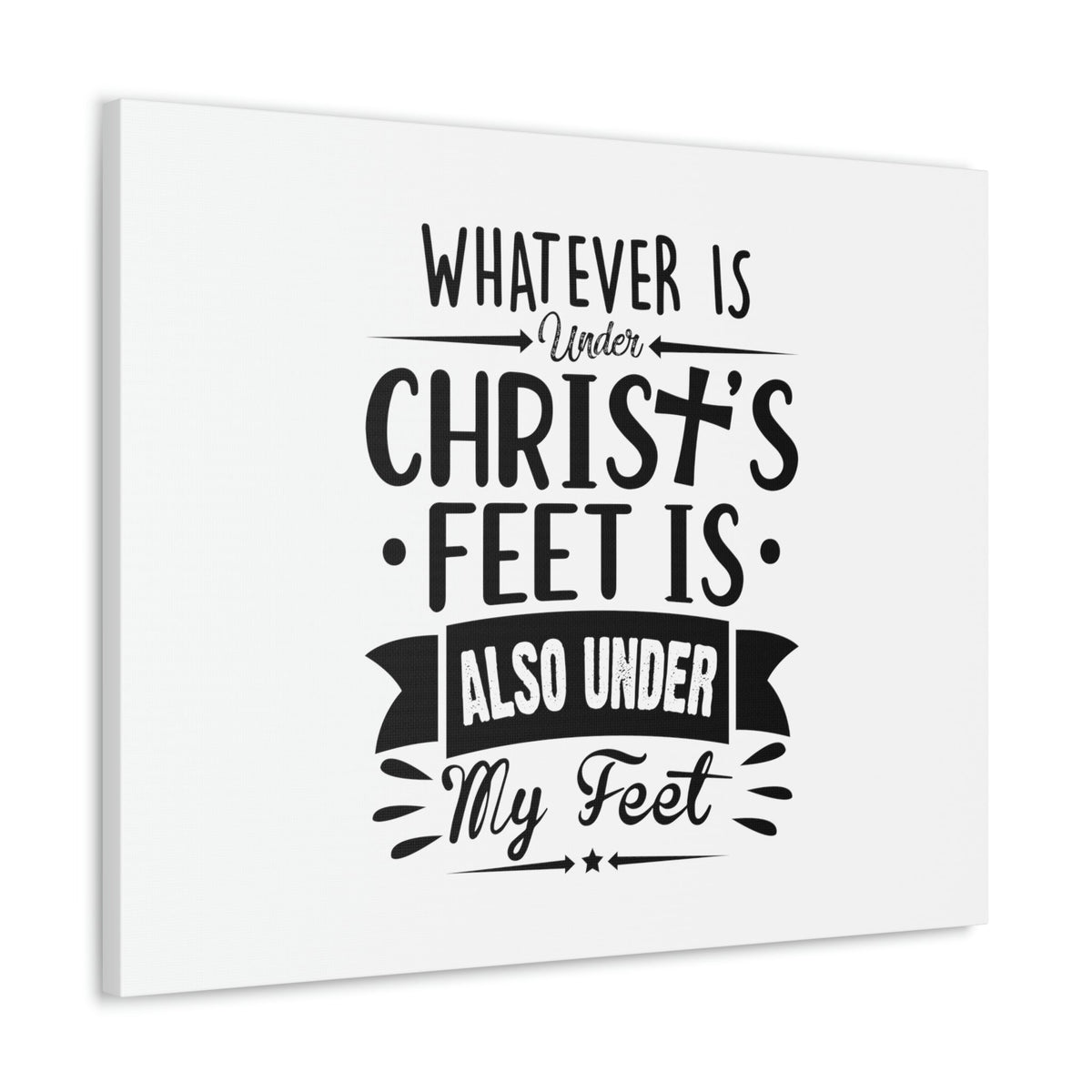 Scripture Walls Under Christ's Feet Ephesians 1:22 Cross Christian Wall Art Bible Verse Print Ready to Hang Unframed-Express Your Love Gifts