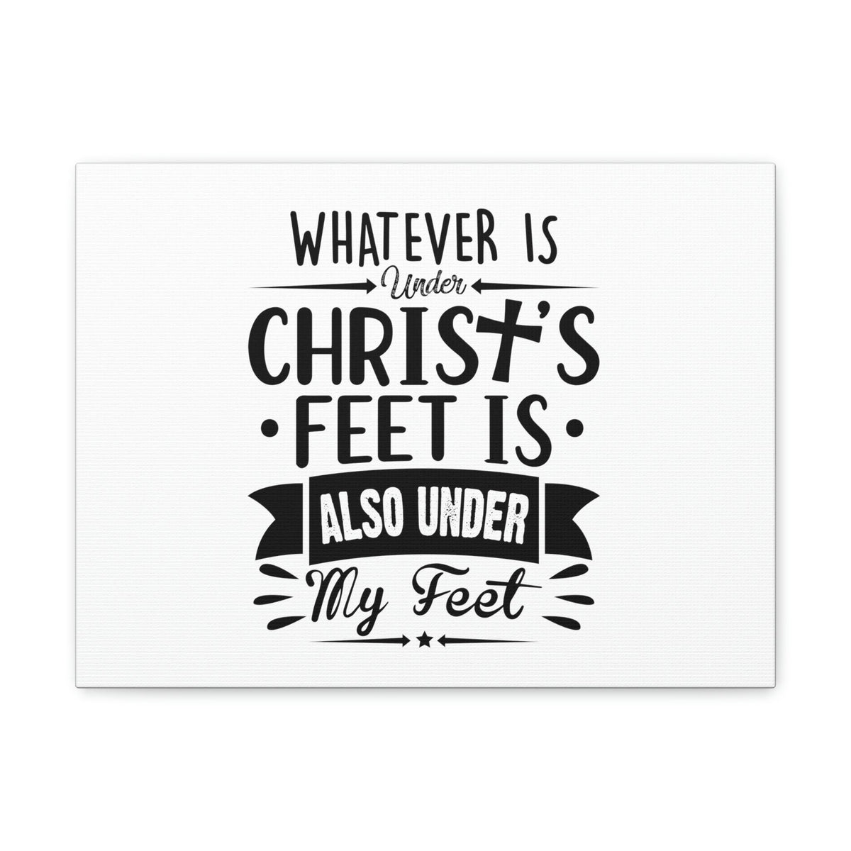 Scripture Walls Under Christ's Feet Ephesians 1:22 Cross Christian Wall Art Bible Verse Print Ready to Hang Unframed-Express Your Love Gifts