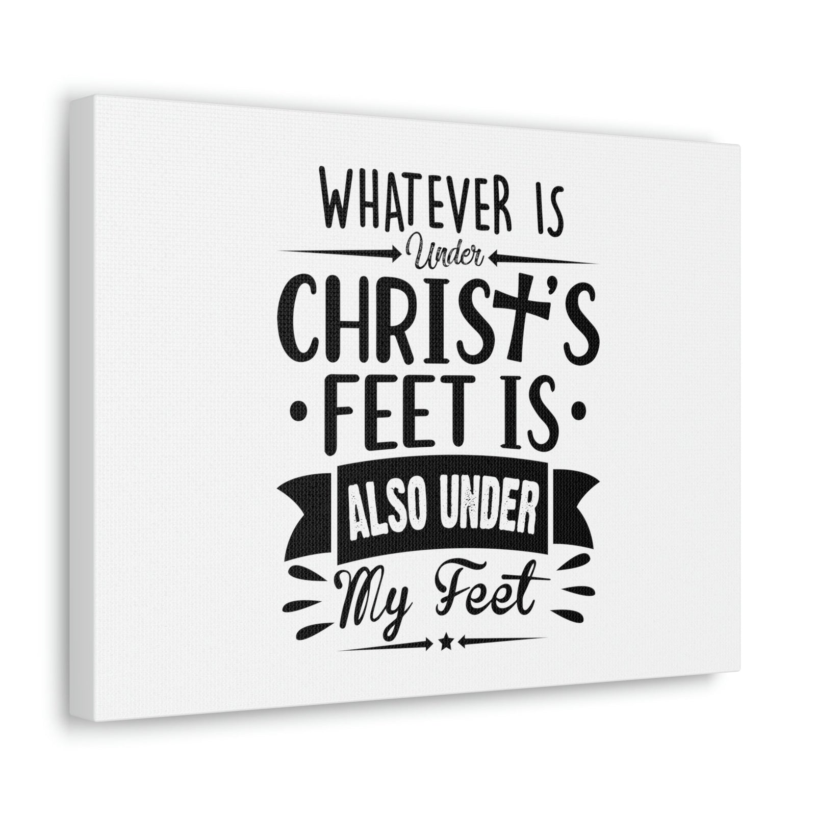 Scripture Walls Under Christ's Feet Ephesians 1:22 Cross Christian Wall Art Bible Verse Print Ready to Hang Unframed-Express Your Love Gifts