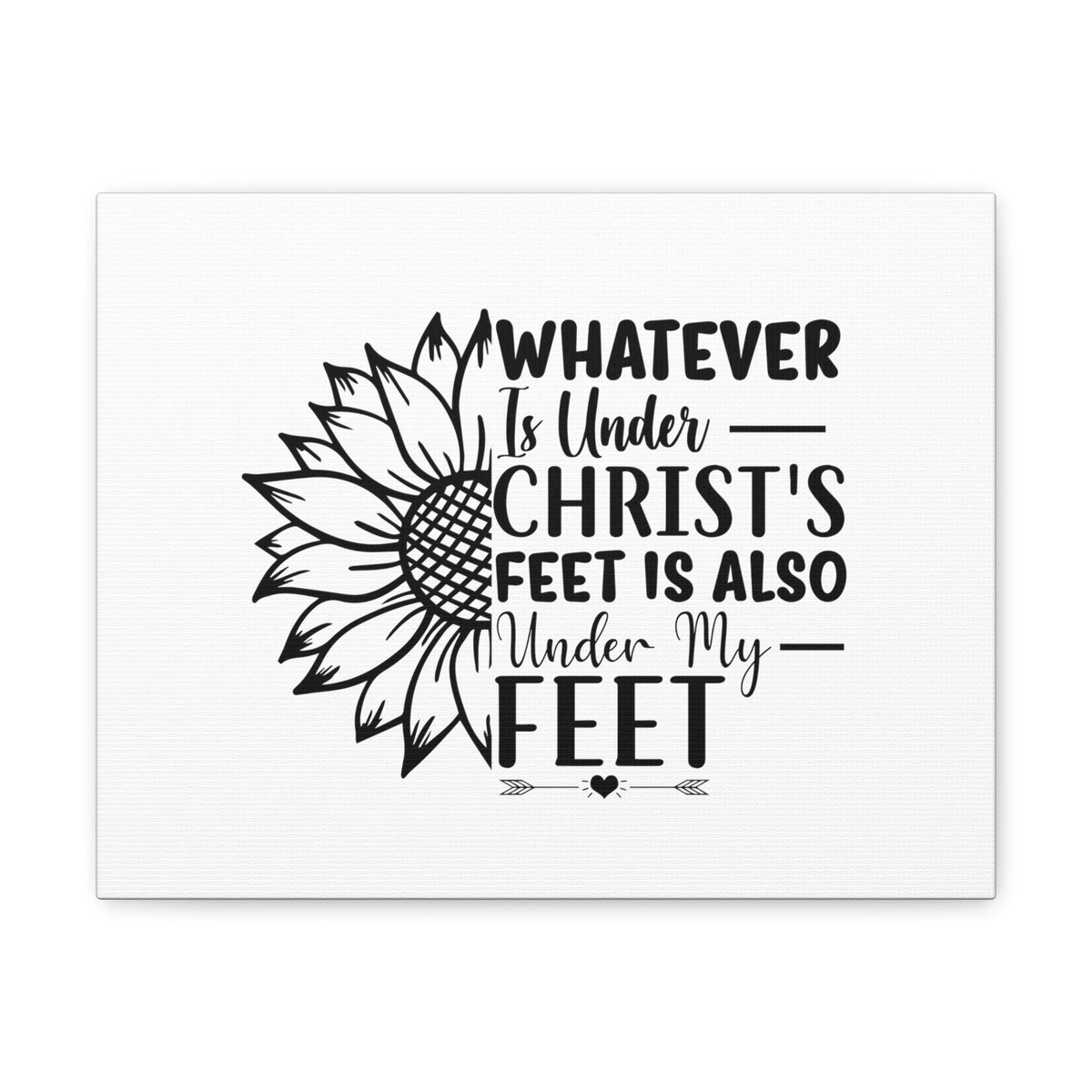Scripture Walls Under Christ's Feet Ephesians 1:22 Sunflower Christian Wall Art Bible Verse Print Ready to Hang Unframed-Express Your Love Gifts
