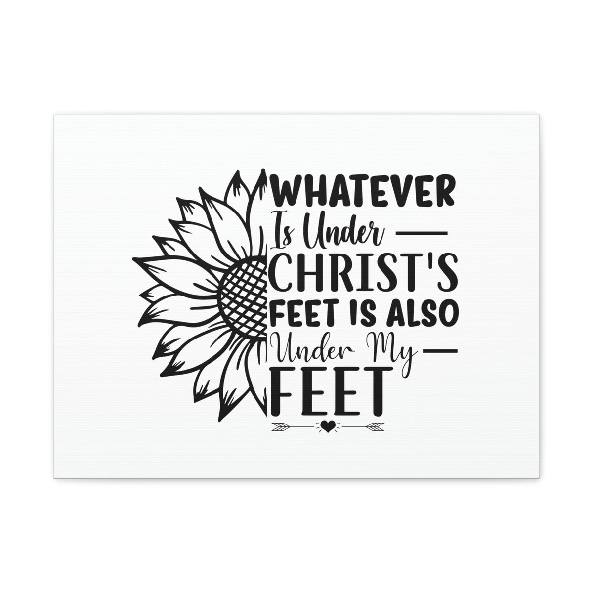 Scripture Walls Under Christ's Feet Ephesians 1:22 Sunflower Christian Wall Art Bible Verse Print Ready to Hang Unframed-Express Your Love Gifts